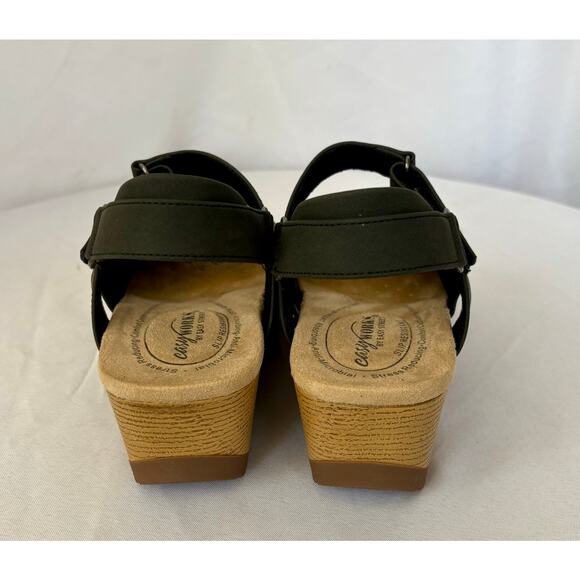 Easy Street Easy Works Rez Slip Resistant Round Toe Sandal Size 6M Black NWT/Box - Picture 3 of 6
